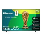 Televisor Hisense 55U65QFM - 55 pulgadas, MiniLED, QUANTUM DOT, 4K UHD, 3840 x 2160 Pixeles, FIRE SMART TV