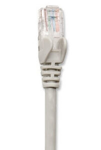 Cable de red UTP - Cat6, 1.5m (5ft), 100 Cobre, Contactos chapa de oro, Cable Patch Gris INTELLINET 340380