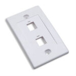 INTELLINET 163293 tapa (faceplate) 2 perforacion color blanco