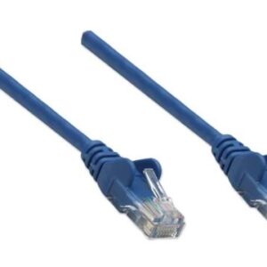 Cable de red UTP - Cat6, 2m (7ft), 100 Cobre, Contactos chapa de oro, Cable Patch Azul INTELLINET 342599