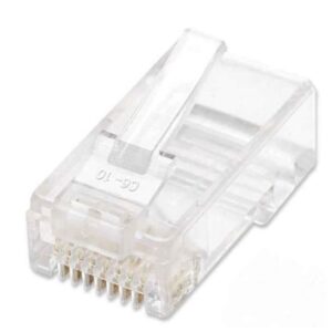 INTELLINET 790055 PLUG RJ45 CAT5E MULTIFILAR UTP BOTE 100 PZAS ORO 15-MICRAS; Contactos con baño de oro de 15 µ.