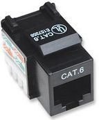 210720 Keystone Jack INTELLINET - Cat 6, De plástico, Negro