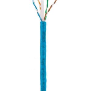 INTELLINET Bobina de cable de red UTP - Solida, 704670, Aluminio con recubrimiento de Cobre (CCA), 305m, CAT 6, Color Azul, 4 pares, 23AWG