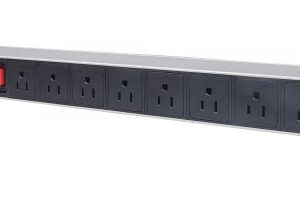 INTELLINET 713993 Barra multicontacto con 8 salidas para montaje en rack de 19" - Tipo EU, protección contra sobrecargas, cable de alimentación 3m