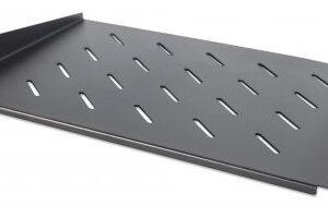 INTELLINET 714884 Charola Fija Cantilever de 19: 1U - 300 mm (11.8 pulgadas) profundidad de la plataforma, Ventilada Color Negro