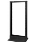 Rack de piso - 2 postes, 19, 22U, Carga estática máxima de 200 kg (440 lbs.), Negro, Acero, INTELLINET 715966