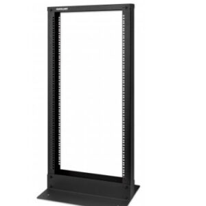 Rack de piso - 2 postes, 19, 22U, Carga estática máxima de 200 kg (440 lbs.), Negro, Acero, INTELLINET 715966