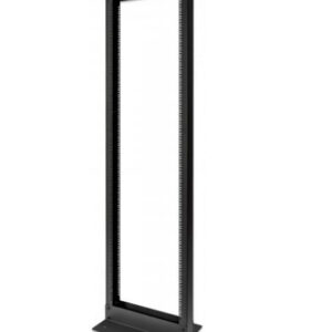 Rack de piso - 2 postes, 19, 42U, Carga estática máxima de 200 kg (440 lbs.), Negro, Acero, INTELLINET 715980