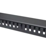 INTELLINET 716062 Organizador de Cable para Montaje en Rack de 19 pulgadas - 2Unidades con Cubierta, Negro.Diseñado para instalación en rack de 19"