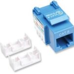 INTELLINET 210737 JACK RJ45 CAT6 KEYSTONE DE IMPACTO AZUL - Para uso con cable sin blindaje (UTP) Cat6, Compatible con herramientas de impacto 110 y Krone.