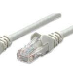 Cable de red UTP - Cat6, 1m (3ft), 100 Cobre, Contactos chapa de oro, Cable Patch Gris INTELLINET 340373