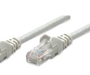 Cable de red UTP - Cat5e, 3m (10ft), 100 Cobre, Contactos chapa de oro, Cable Patch Gris INTELLINET 319768