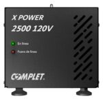 ERV-10-005 Regulador de Voltaje COMPLET X-POWER 2500 VA/2500 W 120V . Terminales de conexión y 2 contactos NEMA 5-15R - Supresor de picos de voltaje 504 J, P/N ERV-1