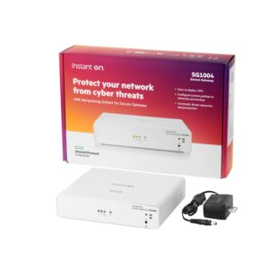 Hewlett Packard Enterprise Instant On Secure SG1004 Secure Gateway HPE Instant On SG1004 4 Puertos Gigabit - Firewall, VPN, Balanceador de Carga IDS/IPS (S0G33A)
