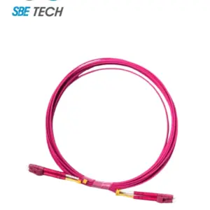 SBE TECH SBE-JUMLC-LC-2M50 - Jumper multimodo LC-LC / Tipo  50/125µm OM4 / Conector plastico / Tipo LC-LC duplex / 2 metros / Forro PVC con retardante a flama / Férula de cerámica de zirconia