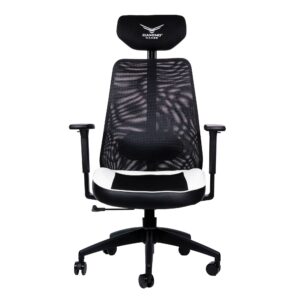 Naceb Technology Silla Naceb Gamer Silla De Malla Gamer X-One Color Blanco NA-09S4B