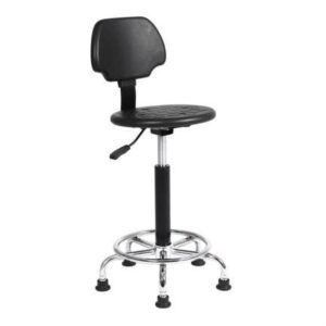 Silla de trabajo Nextep NE-653T Alta Resistente Respaldo y asiento de poliuretano color negro Soporta hasta 120 Kgs