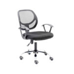 Silla Secretarial Nextep NE-650S Altura Ajustable y Reclinable Giratoria y Cromada - Color Negro