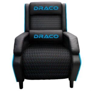 Sofá Gamer NE-488A Nextep modelo Draco color Negro con letras color azul