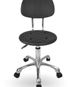 Silla de trabajo móvil giratoria negra - 406429, BROBOTIX