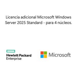 Hewlett Packard Enterprise Licencia adicional Microsoft Windows Server 2025 Standard 4 núcleos WW SW
