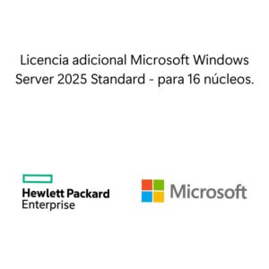 Hewlett Packard Enterprise Licencia adicional Microsoft Windows Server 2025 Standard 16 núcleos WW SW