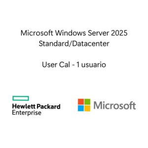 Hewlett Packard Enterprise LTU de Microsoft Windows Server 2025 1 usuario CAL WW