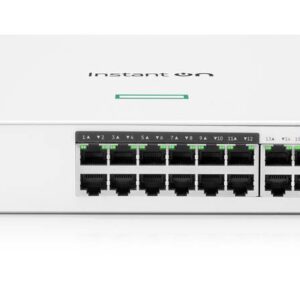 Hewlett Packard Enterprise Switch HPE Instant On 1830 Gigabit Ethernet - 24 puertos RJ-45, 12p Clase 4 PoE 195 W, 2SFP 1GbE (JL813A)