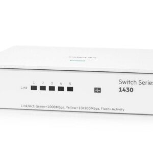 Hewlett Packard Enterprise Switch HPE Instant On 1430 Gigabit Ethernet - 5 puertos Plug and Play (R8R44A)