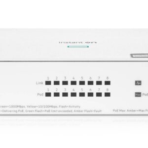 Hewlett Packard Enterprise Switch HPE Instant On 1430 Gigabit Ethernet - 8 puertos PoE 64W Class4 Plug and Play (R8R46A)