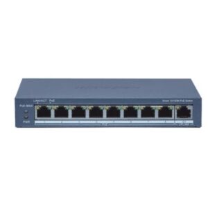 HIKVISION DS-3E1309P-EI(B) Switch Administrable PoE+ / 8 puertos 100 Mbps PoE+ / 1 puerto 1000 Mbps de Uplink / PoE hasta 300 Metros / Conexión Remota desde Hik-ParnerPro/ 110 W