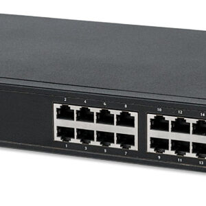 Switch PoE+ de 16 puertos Gigabit Ethernet - IEEE 802.3at/af, Endspan, para montaje en rack, INTELLINET 560993