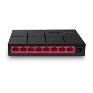 Switch de escritorio con 8 puertos a 10/100/1000 MERCUSYS MS108G de diseño compacto y configuración plug and play