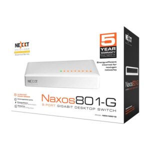 NSW-N801G Switch NEXXT Essential de 8 puertos Gigabit - 1 Gbps, 110/220 V
