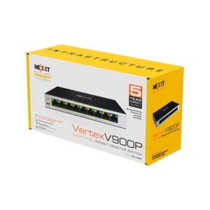 NSW-V900P Switch NEXXT Professional PoE+ Gigabit de 9 puertos - 10/100/1000, 60 W máx.