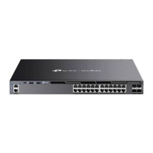 TP-LINK SG6428XHP Switch PoE+ administrado L3 apilable Gigabit de 24 puertos Omada con 4 ranuras 10G