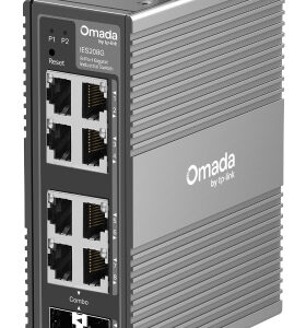 TP-LINK Switch Industrial OMADA (IES208G) 8 puertos RJ45 de 10/100/1000 Mbps - 2 ranuras Gigabit SFP/RJ45 combinadas, Autonegociación/MDI/MDIX automático