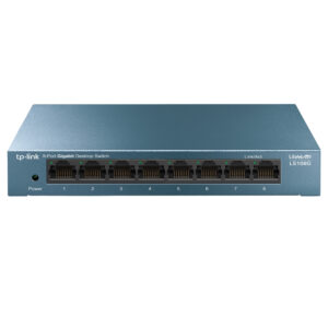 Switch de 8 puertos gigabit TP-LINK LS108G para escritorio plug and play con carcasa de acero