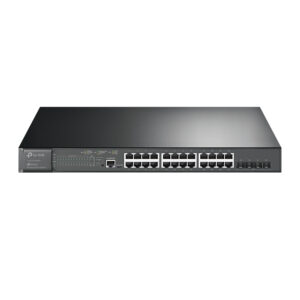 Omada Switch JetStream Gigabit TP-Link Administrable L2 SG3428XMP de (24) puertos 10/100/1000 Mbps y (4) 10 GE SFP +L2+con POE