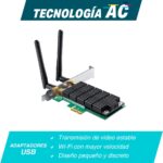 Tarjeta de red pci-express wifi de doble banda TP-LINK Archer T4E mimo y beamforming