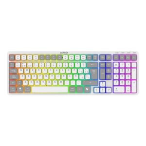 Teclado Inalámbrico RGB Techno PRO TI790 ACTECK Elite Series Iluminación RGB - Teclado Multidispositivo Inalámbrico, Dongle 2.4Mhz, Bluetooth, Cable 1.8m