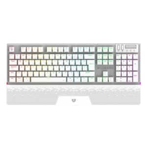 Teclado Gamer Inalámbrico DOMINATE EXPERT GK9791 Balam Rush Legend Series Conecta hasta 5 Dispositivos - Color Blanco, BR-940399