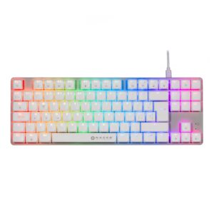 Naceb Gaming NA-0971 Naceb teclado mecanico tkl gamer low profile rgb 80 k1009 87 teclas full blancas