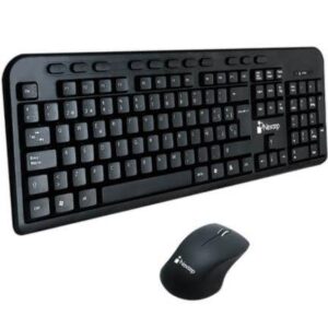 Teclado y Mouse Nextep NE-415 Inalámbrico USB Negro velocidad del Mouse 1 - 000 DPI 3 botones 104 teclas utiliza 1 batería AAA Conectividad Windows /IOS