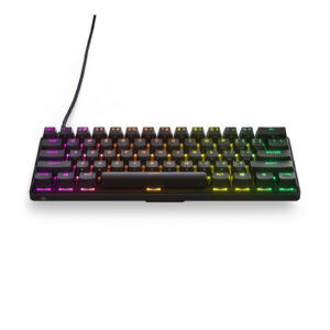 64820 Teclado mecánico para Juegos STEELSERIES Apex Pro Mini.El Teclado más rápido del Mundo. Desempeño Ajustable. Factor de Forma Compacto 60 – RGB – Teclas PB