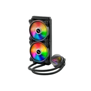 LEVANTEX 240 Enfriador liquido XPG LEVANTE X 240. Ventiladores ARGB 120 mm. Radiador aluminio 240mm. Intel: LGA 1700 - 1200, 115x y AMD: AM5, AM4. LEVANTEX240-BKCWW
