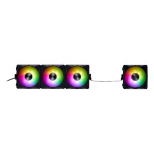 HURRICANEMAG120ARGBPWM4C-BKCWW Ventilador XPG HURRICANE MAG 120 ARGB PWM (Pulse Width Modulation). 4 VENTILADORES 120mm. Con Iluminacion ARGB. NEGRO.
