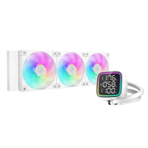 Enfriamiento Liquido Gaming DeepCool LD360 WH (R-LD360-WHDMMN-G-1) - ARGB, Blanco, 360mm, 2400RPM, Socket LGA 1700, 1200/AM4, AM5