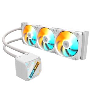 Enfriamento liquido GIGABYTE GME 360I - 2200 rpm, 3 ventiladores de 120mm, balnco, para intel y amd