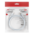 Cable de Parcheo (Patch Cord) / UTP / Cat. 6 (24 AWG) / 1 Metro (3.28 Pies) / Color Blanco / Ideal para PoE+ / Interior